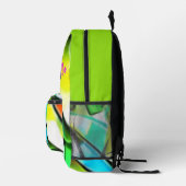 Abstracte kleurrijke grafische gepersonaliseerde r bedrukte rugzak (Rechts)
