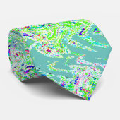 Abstracte kleurrijke groene Blauwgroen blauw Stropdas (Opgerold)