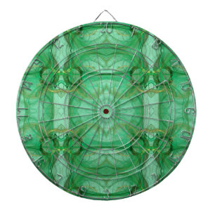 Abstracte kleurrijke groene fractal-printplaat dartbord
