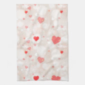 Abstracte kleurrijke harten patroon keukenhanddoek (Verticaal)