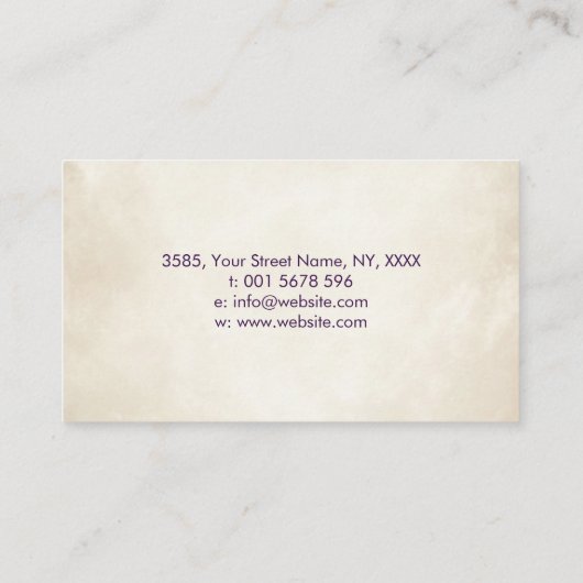 Abstracte Kleurrijke inktspettervlinder Visitekaartje (Achterkant)