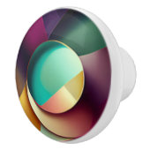 Abstracte kleurrijke juwel Toned Keramische Knop (Rechts)