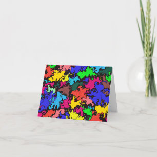 Abstracte kleurrijke Kaart / gevouwen notitie