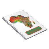 Abstracte kleurrijke kaart van Afrika Notitieboek (Rechterzijde)