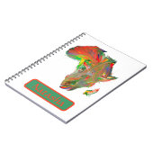 Abstracte kleurrijke kaart van Afrika Notitieboek (Linkerzijde)