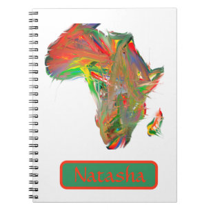 Abstracte kleurrijke kaart van Afrika Notitieboek