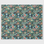 Abstracte kleurrijke kerst cadeaupapier (Vlak)