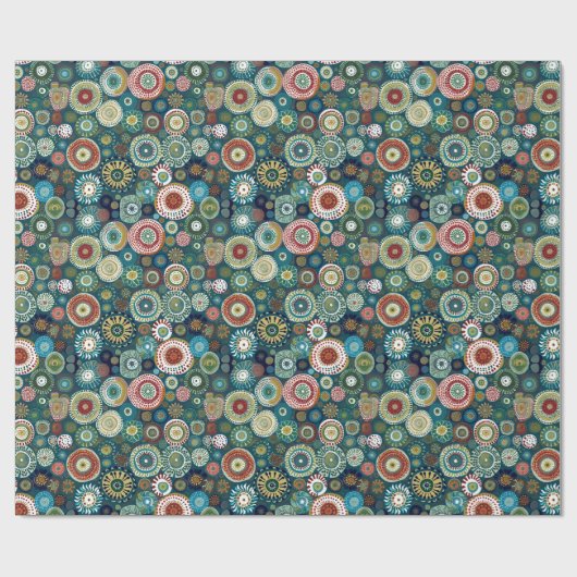 Abstracte kleurrijke kerst cadeaupapier (Vlak)