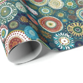 Abstracte kleurrijke kerst cadeaupapier (Rol Hoek)