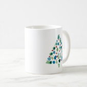 Abstracte kleurrijke kerstboom koffiemok (Voorkant rechts)