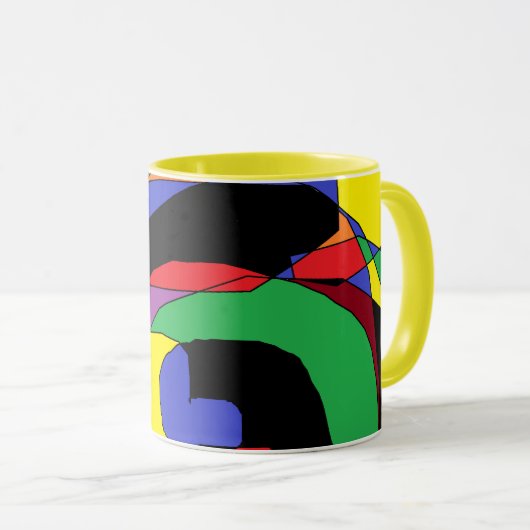 Abstracte kleurrijke koffie-Mok Mok (Voorkant rechts)