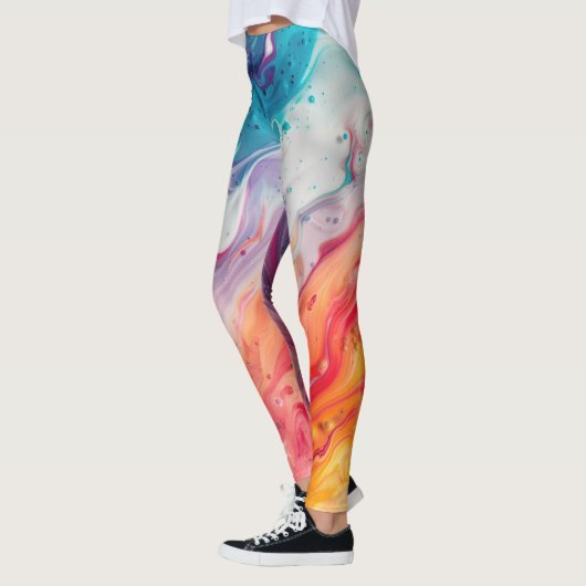 Abstracte kleurrijke kostuum Leggings (Links)