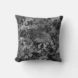 Abstracte kleurrijke kralen / zwart en wit / wit kussen