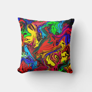Abstracte kleurrijke krirly / fijngemaakt / sangri kussen