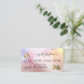 Abstracte kleurrijke kunst Credit Kaart Style Mono Visitekaartje (Staand voorkant)