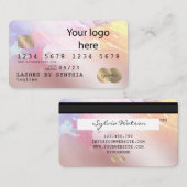 Abstracte kleurrijke kunst Credit Kaart voeg uw lo Visitekaartje (Voorkant / Achterkant)