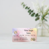 Abstracte kleurrijke kunst Credit Kaart voeg uw lo Visitekaartje (Staand voorkant)