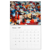 Abstracte kleurrijke kunst door Shelli Fitzpatrick Kalender (Feb 2027)