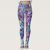 Abstracte kleurrijke kunst Leggings (Voorkant)