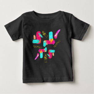 Abstracte kleurrijke kunst Positieve Vibes T-Shirt