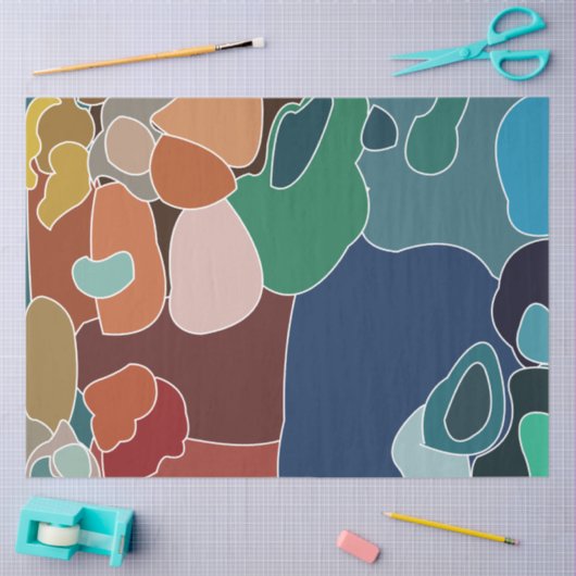 Abstracte kleurrijke kunst tissuepapier (Craft)