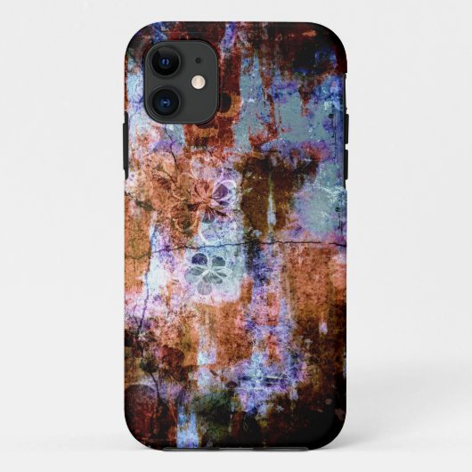 Abstracte kleurrijke kunstflorale grunge textuur Case-Mate iPhone case (Achterkant)