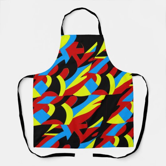 Abstracte kleurrijke kunstschilder schort (Voorkant)