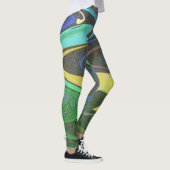 abstracte kleurrijke kunstvloeistof leggings (Rechts)