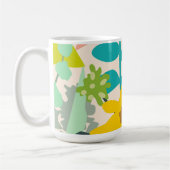 Abstracte kleurrijke lentekens Modern thuisdecor Koffiemok (Links)