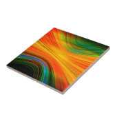 Abstracte Kleurrijke Lichte Ceramische Tegel Tegeltje (Zijkant)