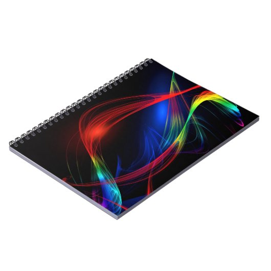 Abstracte kleurrijke lichten notitieboek (Linkerzijde)