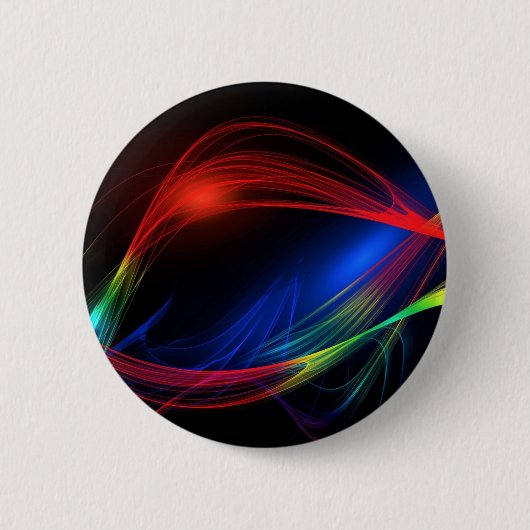 Abstracte kleurrijke lichten ronde button 5,7 cm (Voorkant)