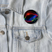 Abstracte kleurrijke lichten ronde button 5,7 cm (In situ)
