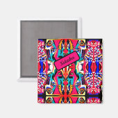 Abstracte kleurrijke liefdesbarst magneet (Voorkant / Achterkant)