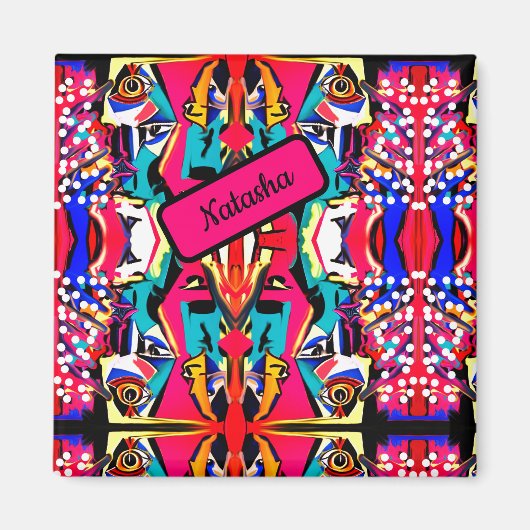 Abstracte kleurrijke liefdesbarst magneet (Voorkant)