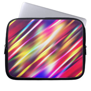 Abstracte kleurrijke lijnen laptop sleeve