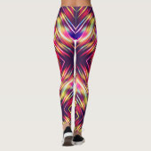 Abstracte kleurrijke lijnen leggings (Achterkant)