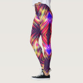 Abstracte kleurrijke lijnen leggings (Links)