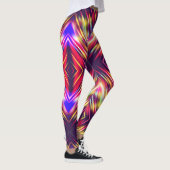 Abstracte kleurrijke lijnen leggings (Rechts)