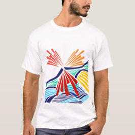 Abstracte Kleurrijke Lijnen  | Modern Geom T-shirt