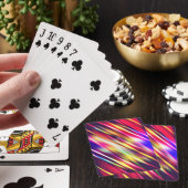 Abstracte kleurrijke lijnen pokerkaarten (Insitu)