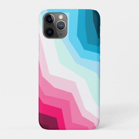 Abstracte kleurrijke magenta ijsblauwe cyaan minim Case-Mate iPhone case (Achterkant)