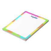 Abstracte kleurrijke moderne aangepaste naam: wegs notitieblok (Linkerzijde)