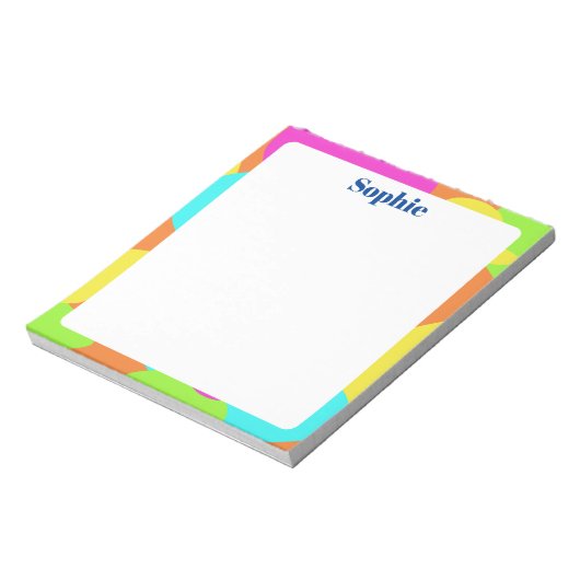 Abstracte kleurrijke moderne aangepaste naam: wegs notitieblok (Linkerzijde)