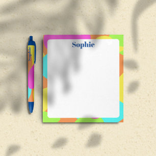 Abstracte kleurrijke moderne aangepaste naam: wegs notitieblok