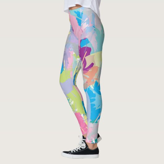 Abstracte kleurrijke moderne, comfortabele Legging (Links)