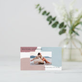 Abstracte, kleurrijke, moderne foto visitekaartje (Staand voorkant)