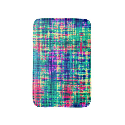 Abstracte kleurrijke moderne tie kleurstof patroon badmat (Voorkant Verticaal)