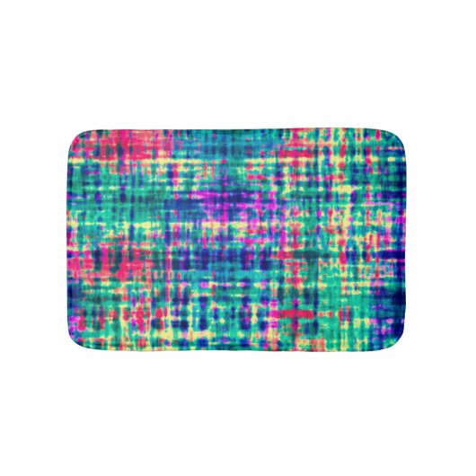 Abstracte kleurrijke moderne tie kleurstof patroon badmat (Voorkant)
