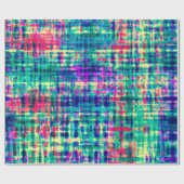 Abstracte kleurrijke moderne tie kleurstof patroon cadeaupapier (Vlak)